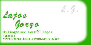 lajos gorzo business card